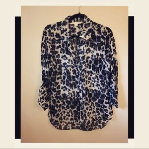 Diane von Furstenberg sheer blouse size 2